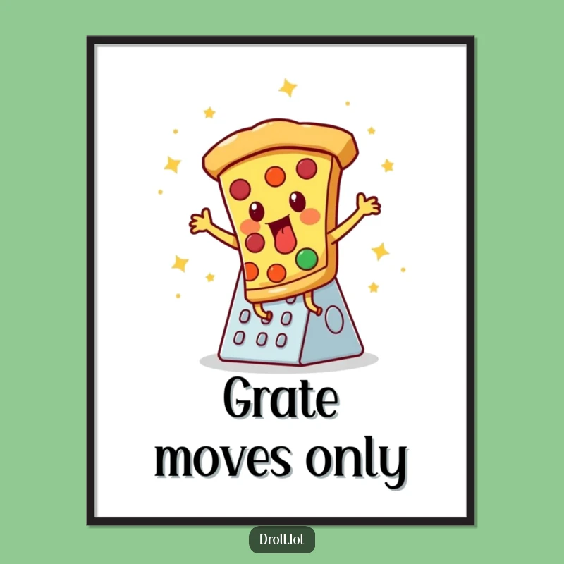 Funny Pizza Disco Poster - Hilarious Foodie Dance Art Print