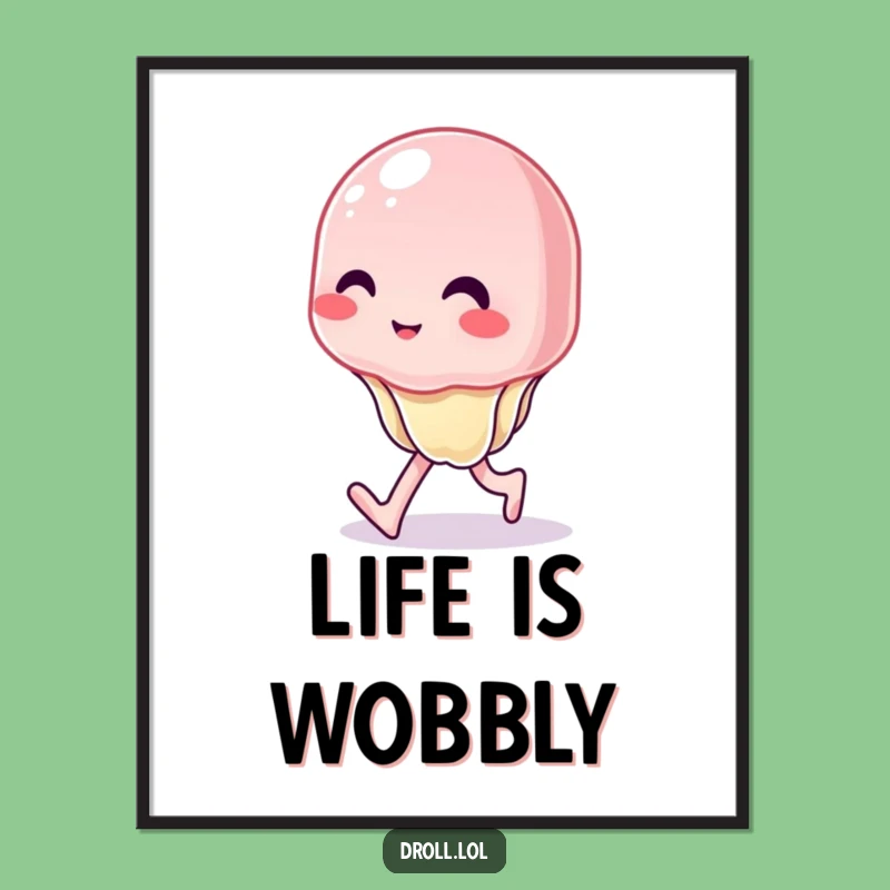 Funny Wobbly Jelly Poster: Hilarious Wobble Art for a Perfect Wall Gift