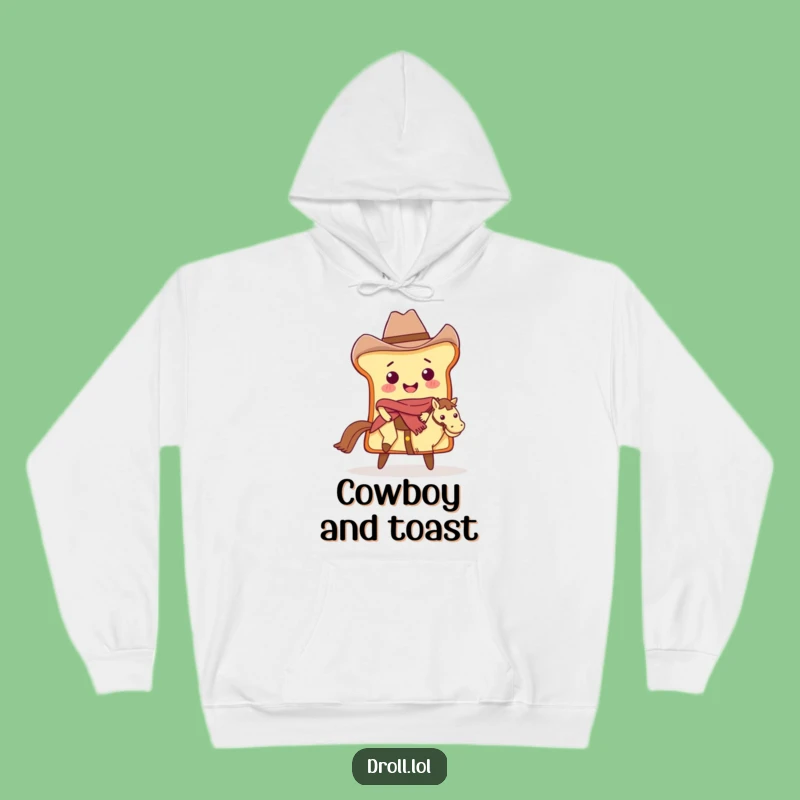 Funny Cowboy Bread Hoodie: Cozy Western Slice's Butter Ride Sweatshirt