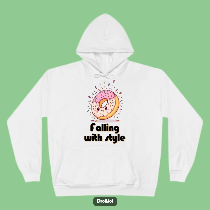Funny Falling Donut Hoodie - Cozy & Sweet Funny Gift for Treat Lovers