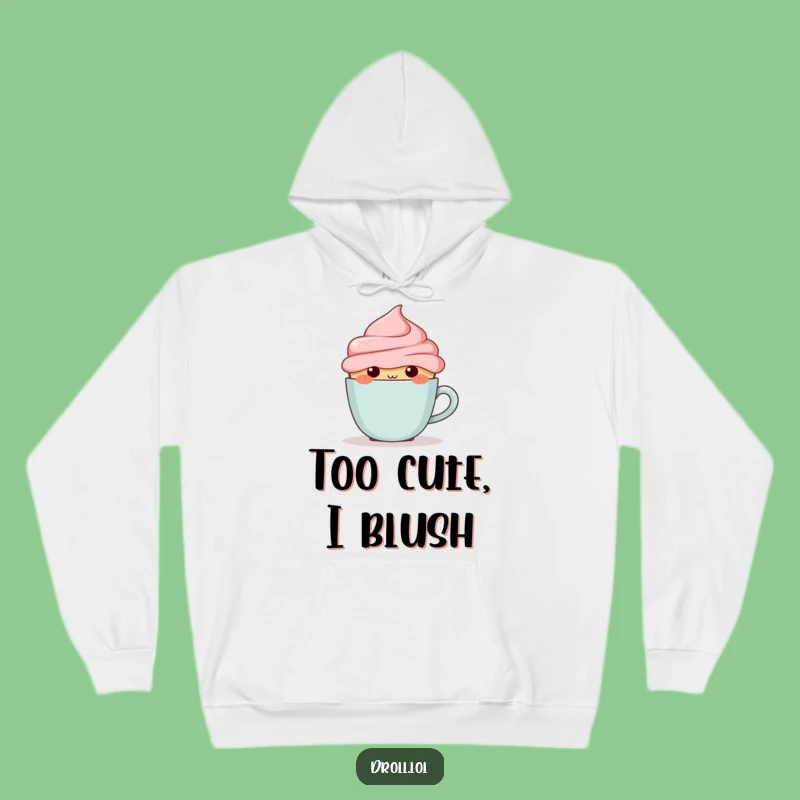 Funny Blushing Cupcake Hoodie - Cozy & Sweet Shy Gift Wear