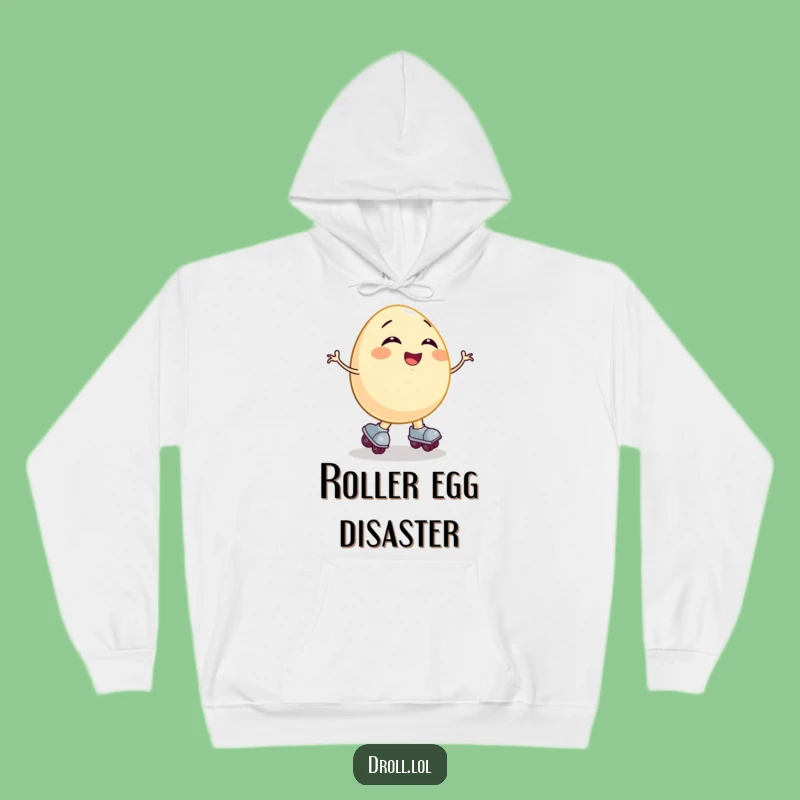 Cozy Funny Giggling Egg Roller Skate Hoodie - Warm Comical Gift