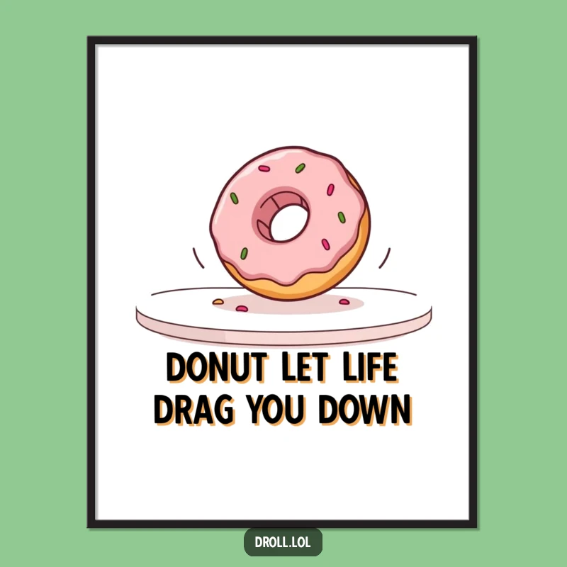 Free Printable Wobbly Donut Art: Funny Downloadable Decor for Kitchen Spaces