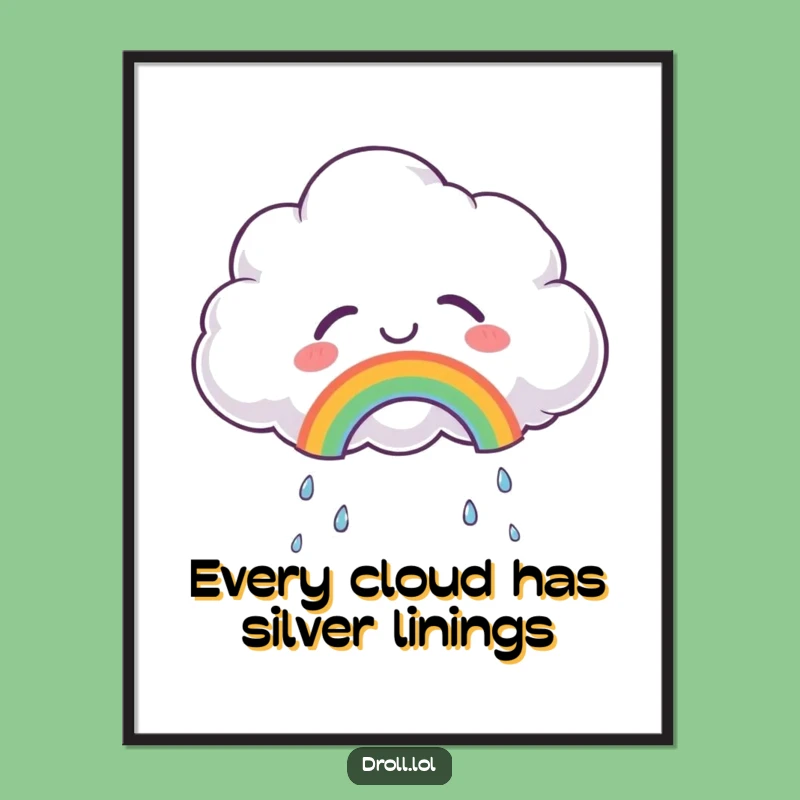 Free Printable Wall Art: Joyful Cloud Rainbow Downloadable Decor
