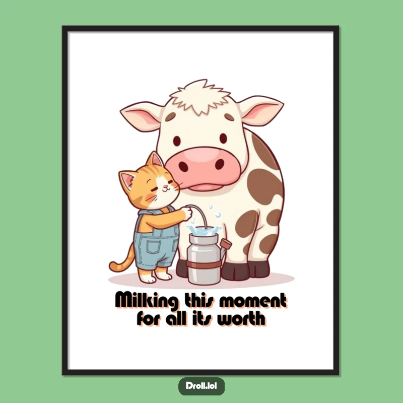 Free Printable Cat Cow Wall Art - Hilarious Downloadable Decor