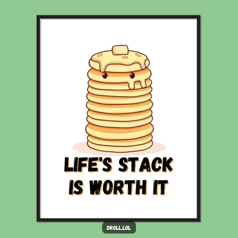 Funny Free Printable Pancake Art - Balancing Act Downloadable Decor