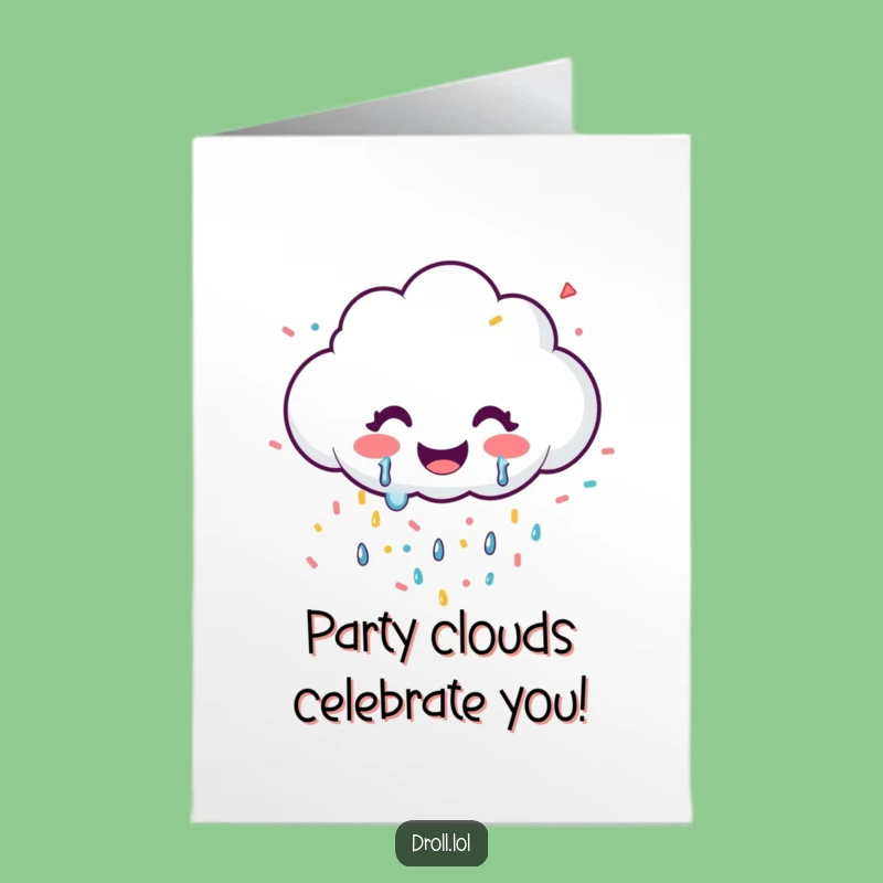 Free Printable Birthday Card: Confetti Cloud of Joy, Happy Downloadable Gift!