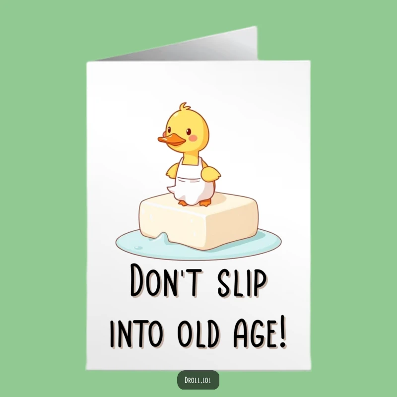 Free Printable Birthday Card: Slipping Duck Surprise, Hilarious Downloadable Birthday Greeting