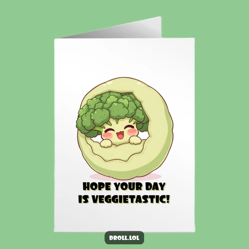 Free Printable Broccoli Hide Seek Birthday Card - Funny Gift