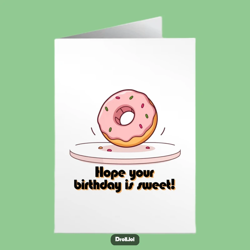 Free Printable Wobbly Donut Birthday Card: Funny Downloadable Gift for Food Lovers