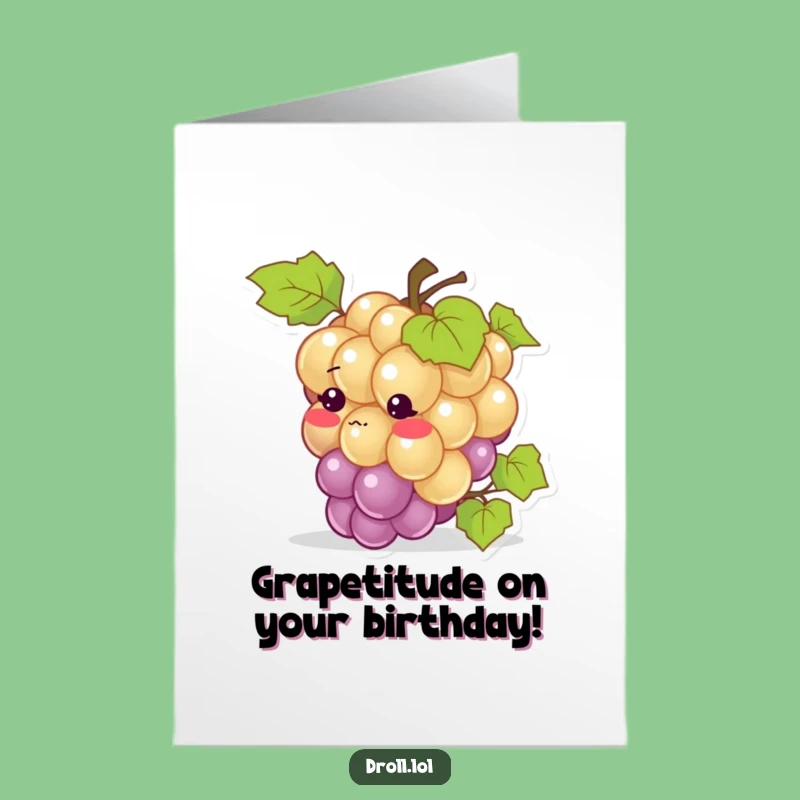 Free Printable Birthday Card: Blushing Grape Trip! Funny, Embarrassed Downloadable Gift.