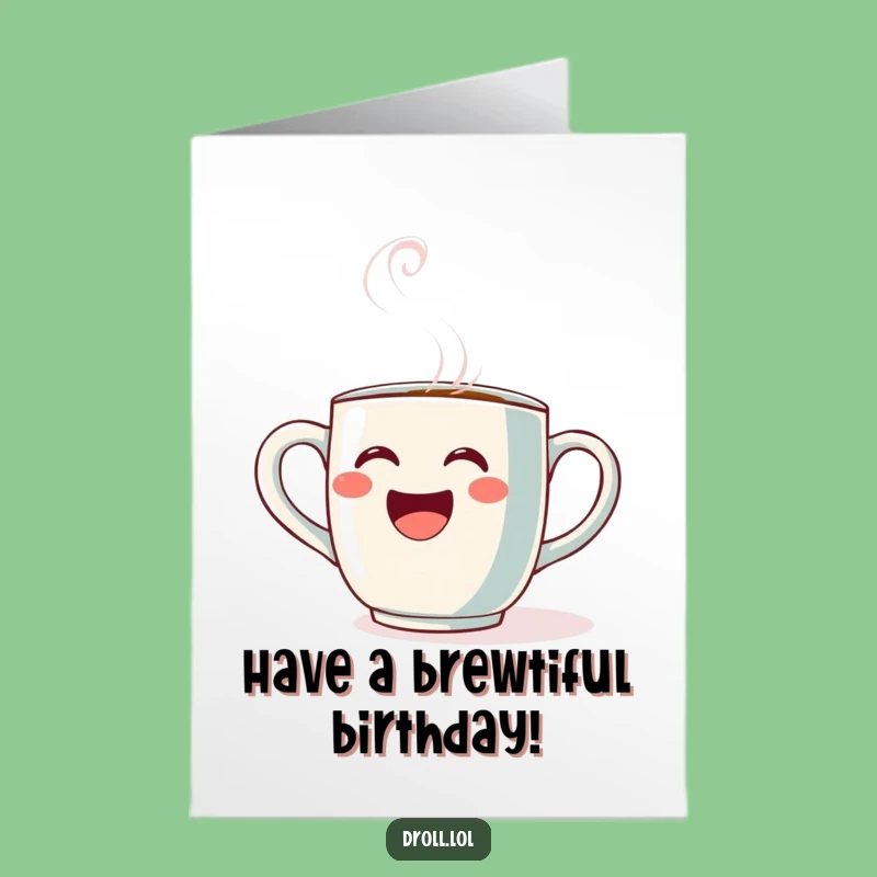 Free Printable Birthday Card: Opera Singing Coffee Mug for a Melodious Downloadable Gift