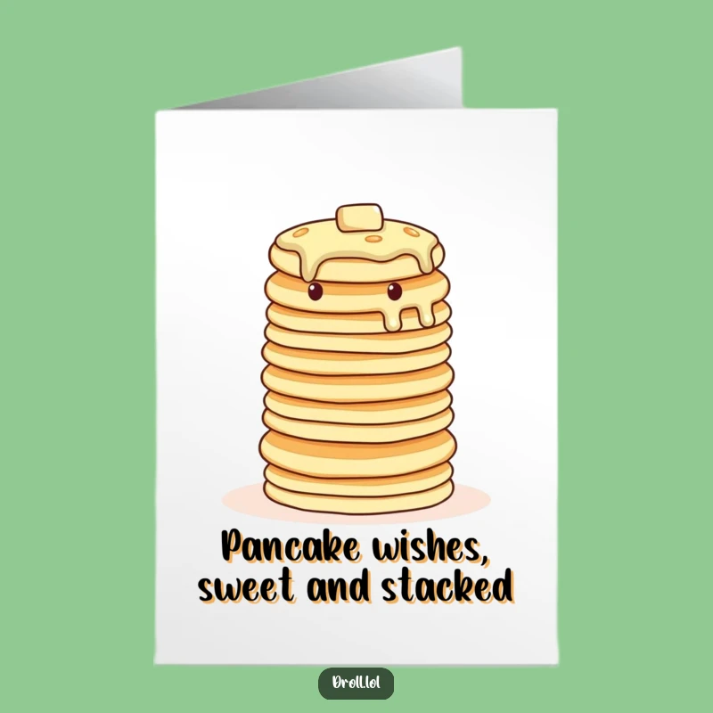 Wobbly Pancake Free Printable Birthday Card - Funny Balancing Act Downloadable Gift