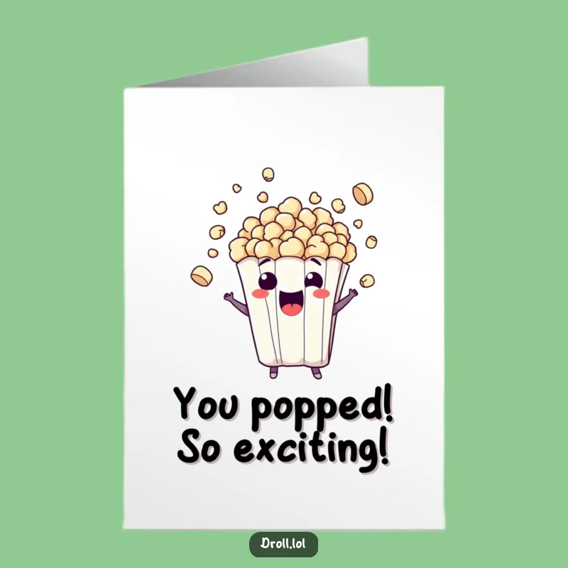 Free Printable Congrats Card: Popcorn Burst Celebration - DIY Downloadable Gift
