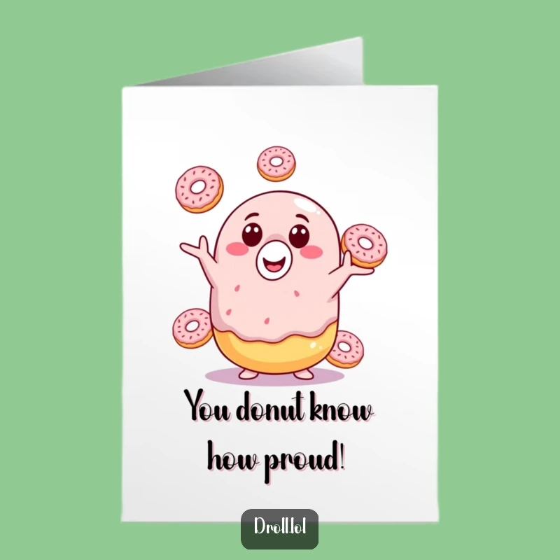 Free Printable Donut Card: Juggling Congrats, Hilarious Downloadable for Any Occasion!