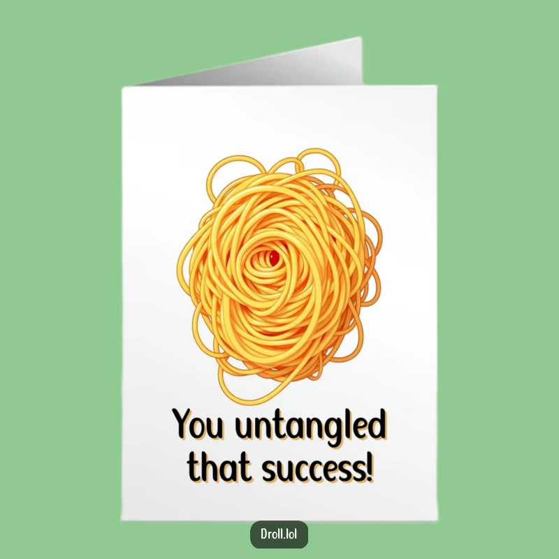 Free Printable Spaghetti Congrats Card - Tangled Swirl Downloadable Gift