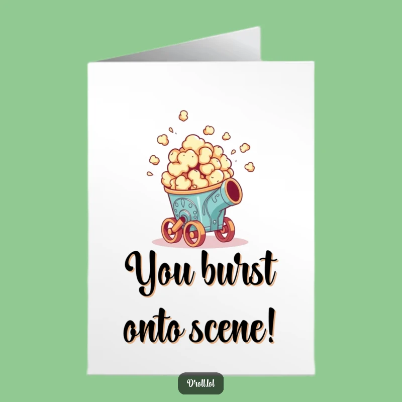 Free Printable Congrats Card: Popcorn Cannon Explosion! A Hilarious Downloadable Gift.