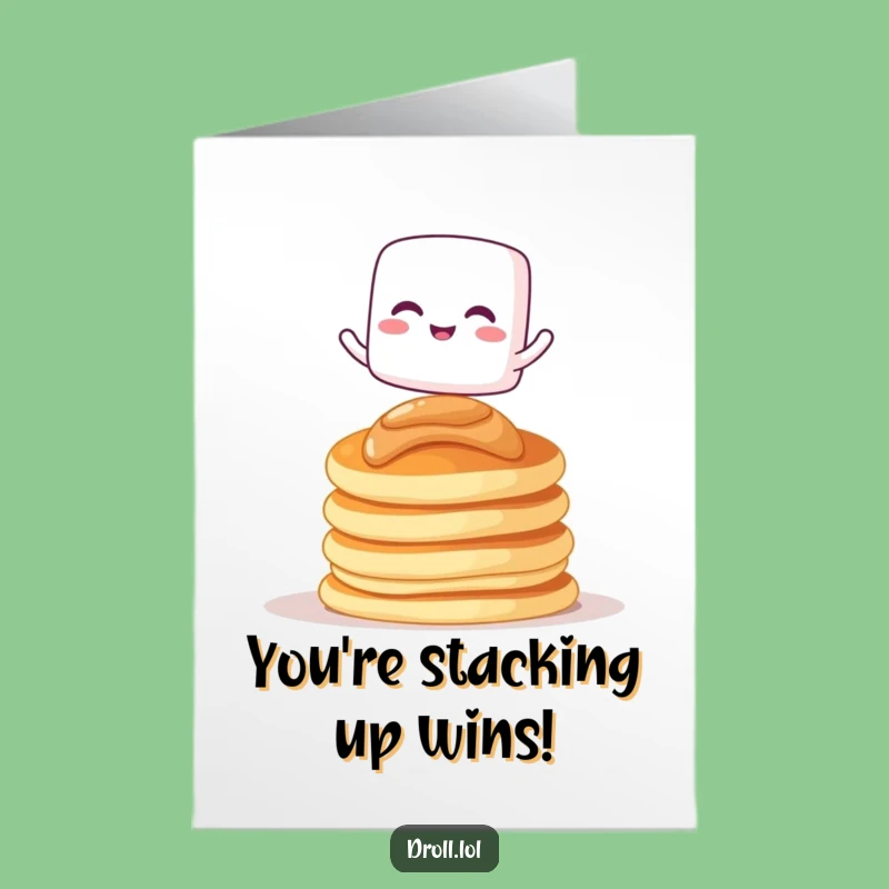 Free Printable Congrats Card: Marshmallow's Balancing Act for a Sweet Downloadable Gift