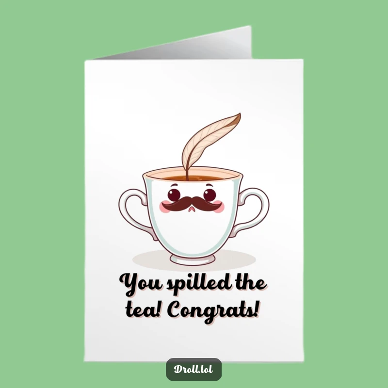 Free Printable Teacup Congratulations Card: Hilarious Downloadable Gift for a Ticklish Win!