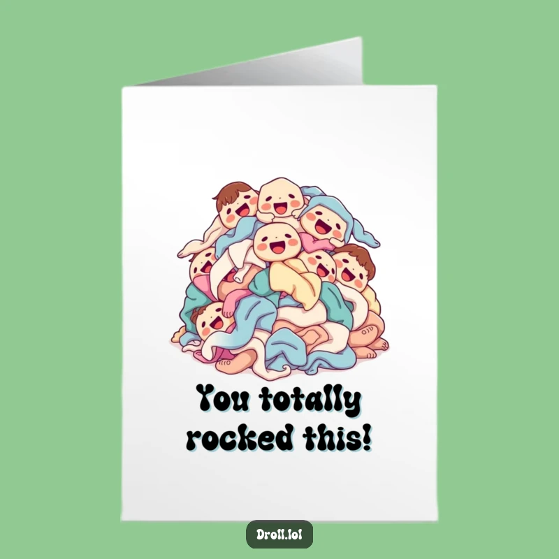 Free Printable Congrats Card: Happy Laundry Celebrating, Humorous Download