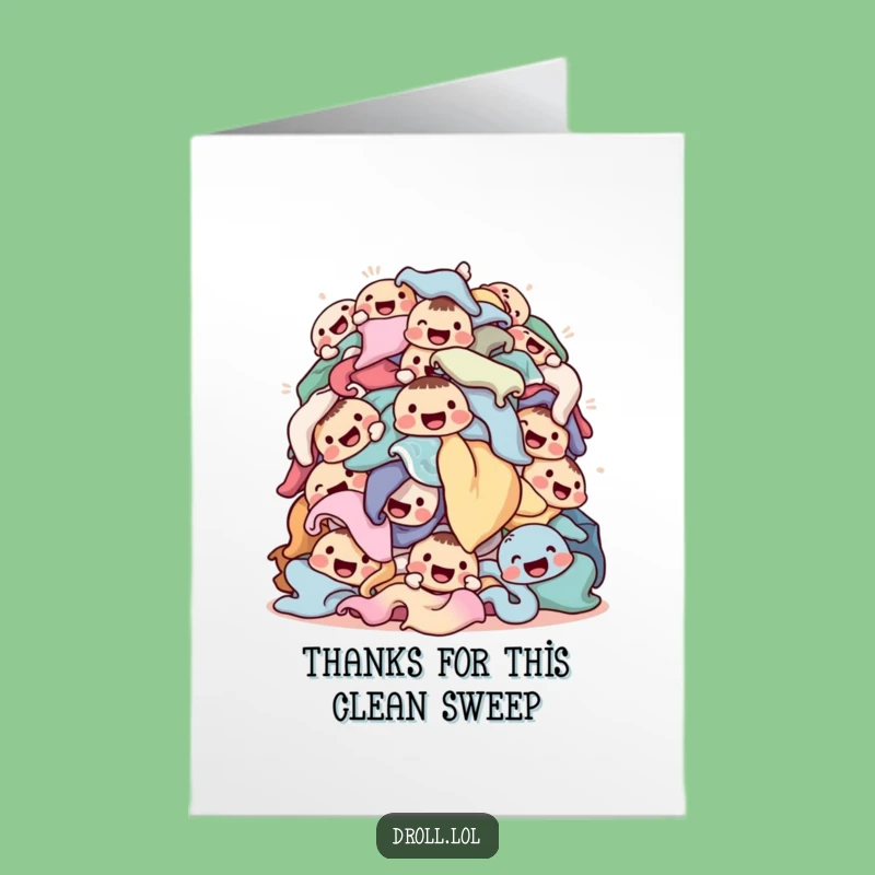 Free Printable Thank You Card: Laundry Faces, Quirky Downloadable for Saying Thanks with Humor!