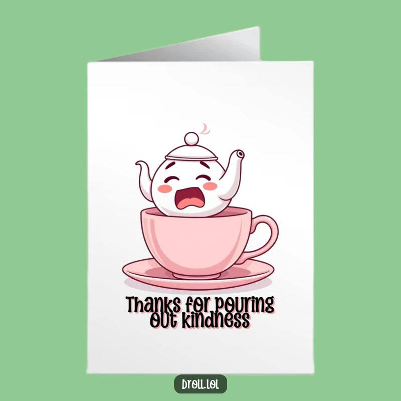 Hilarious Free Printable Thank You Card: Startled Teapot - Print at Home