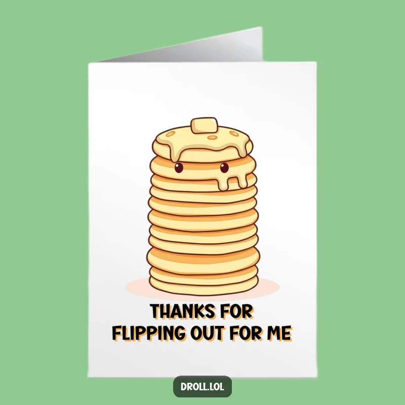 Pancake Balancing Act Free Printable Thank You Card - Funny Downloadable Gift