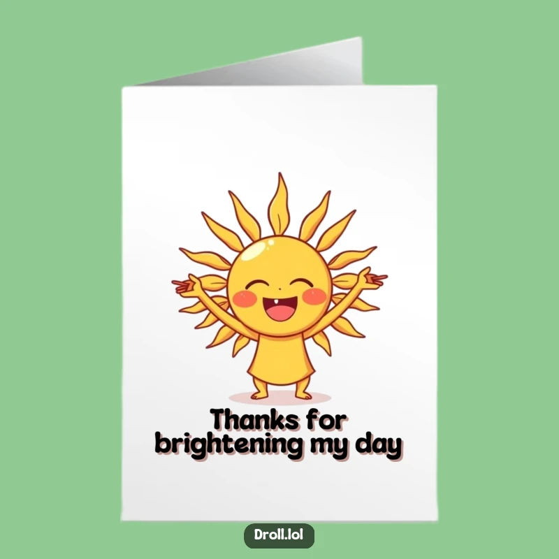 Sun Yoga Pose Free Printable Thank You Card - Funny Downloadable Gift