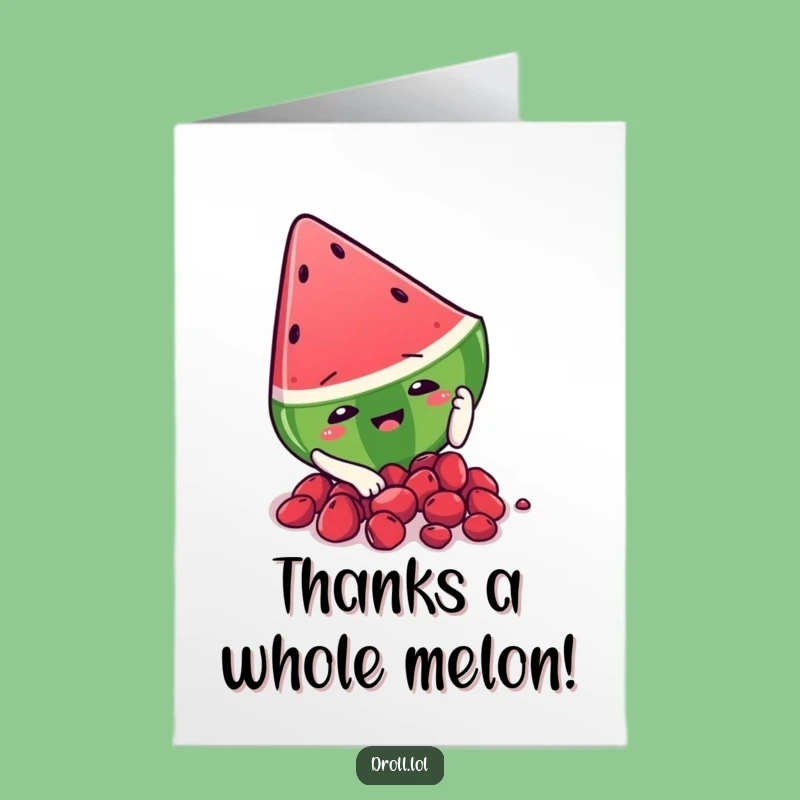 Free Printable Thank You Card: Watermelon Slips, Humorous Gratitude Downloadable Gift