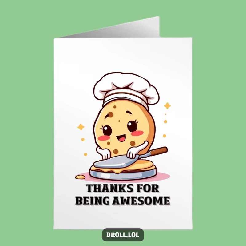 Free Printable Thank You Card: Chef Cookie's Pancake Mastery, Show Thanks!