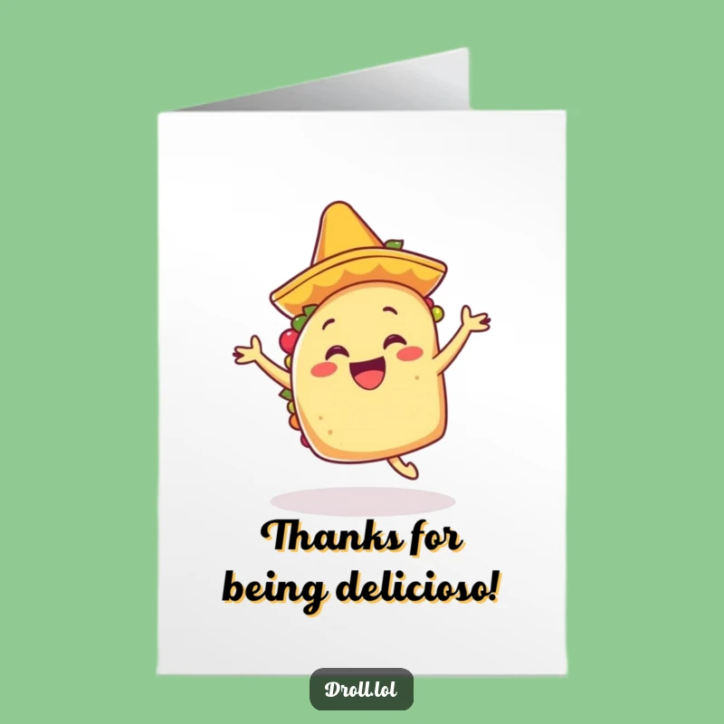 Free Printable Taco Thank You Card: Fiesta Gratitude, Perfect Funny Downloadable Gesture
