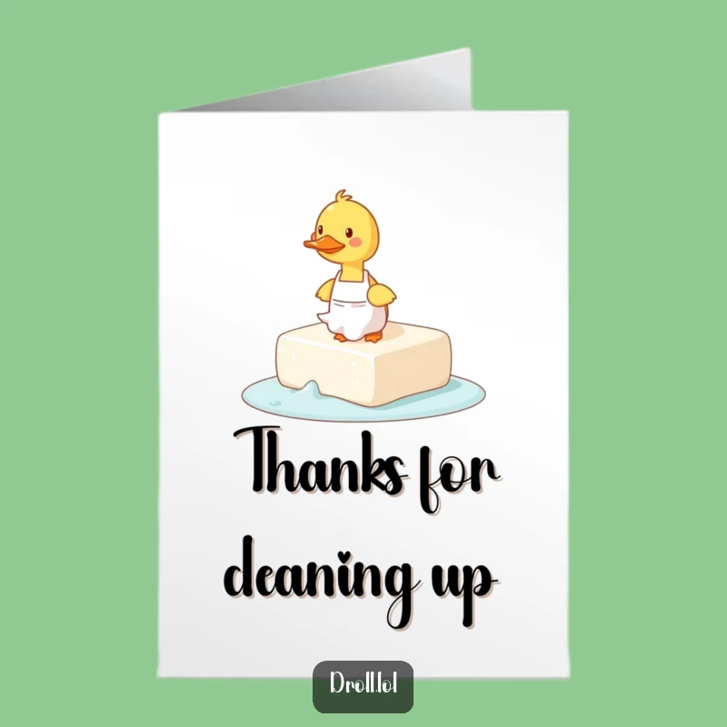 Free Printable Thank You Card: Slippery Duck Thanks, Humorous Downloadable Appreciation