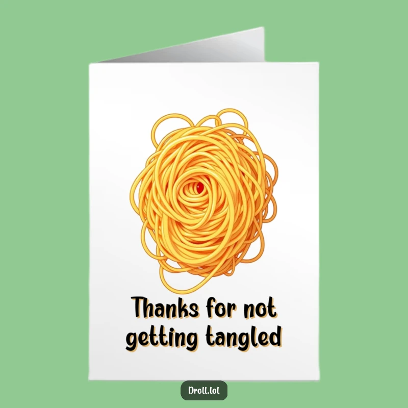 Spaghetti Untangle Free Printable Thank You Card - Funny Downloadable Gift