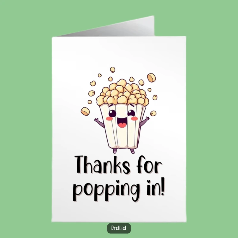Free Printable Thank You Card: Popcorn Pop Gratitude - DIY Downloadable Gift