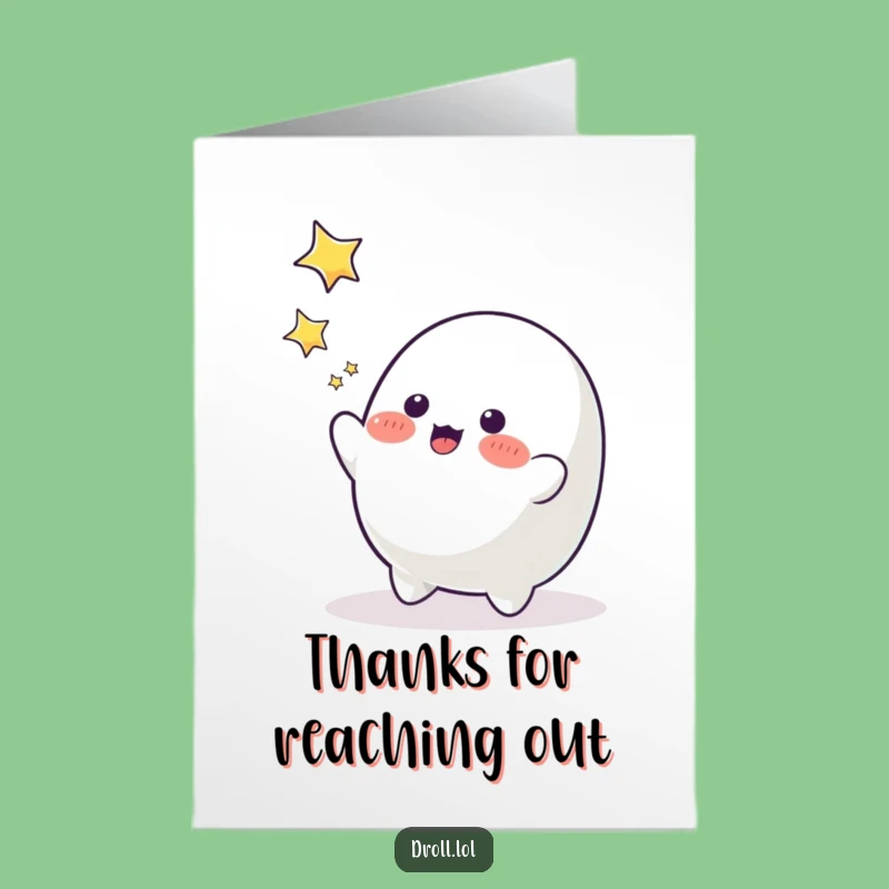 Free Printable Blob Thank You Card: Playful Star Catcher Downloadable Appreciation Gift