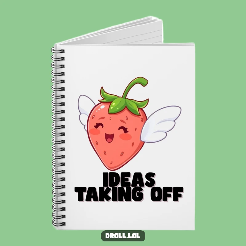 Funny Flying Strawberry Notebook: Delighted Ideas, Perfect Gift!