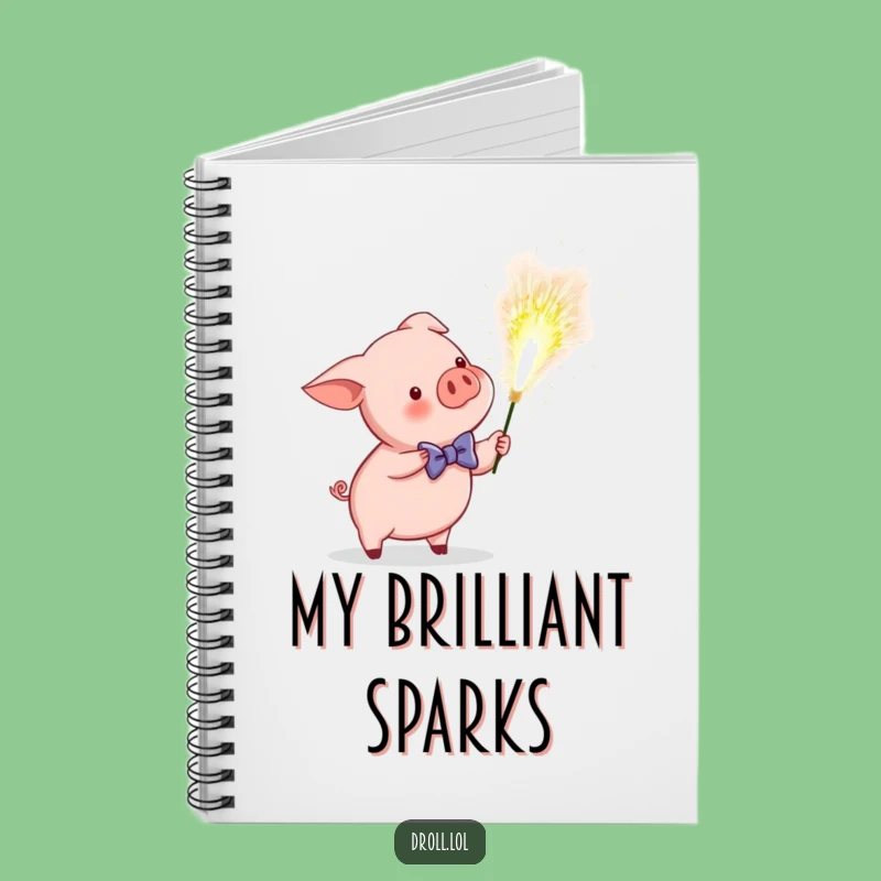 Funny Piglet Sparkler Notebook - Hilarious Journal Gift!