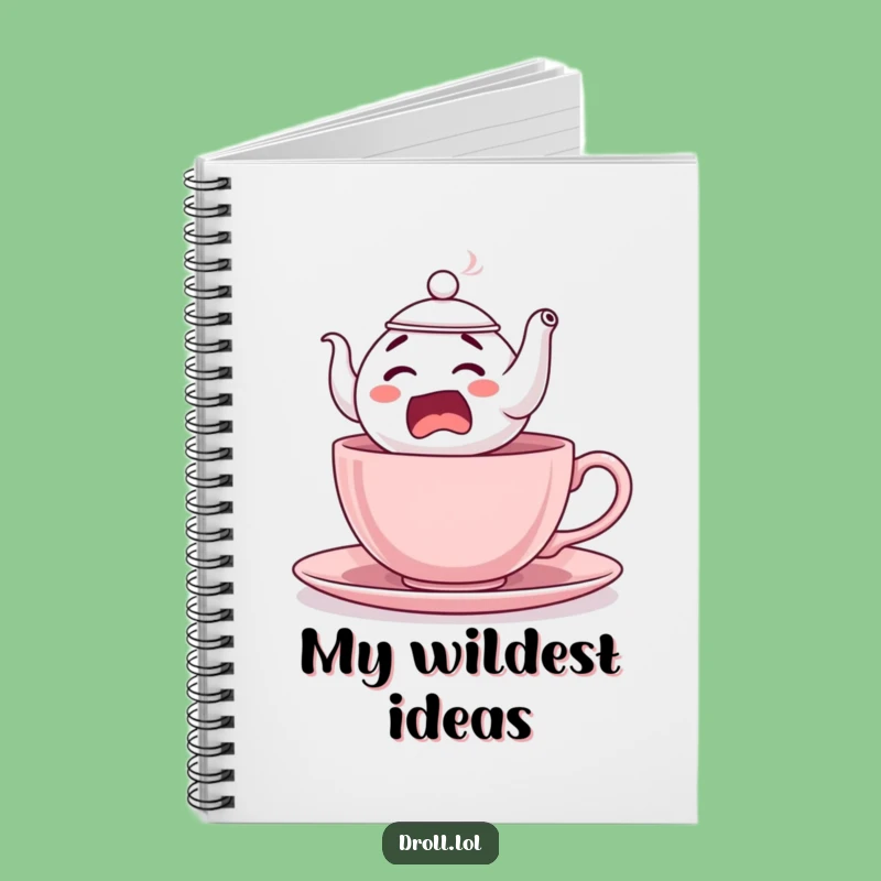 Funny Startled Teapot Notebook: Jot Down Ideas with a Comical Tea Surprise, Perfect Funny Gift