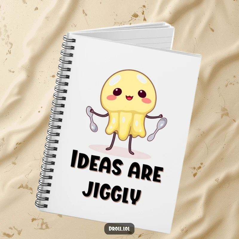 Funny Notebook: A wobbly jelly attempting to juggle three spoons. Ideal for jotting down wobbly ideas.
