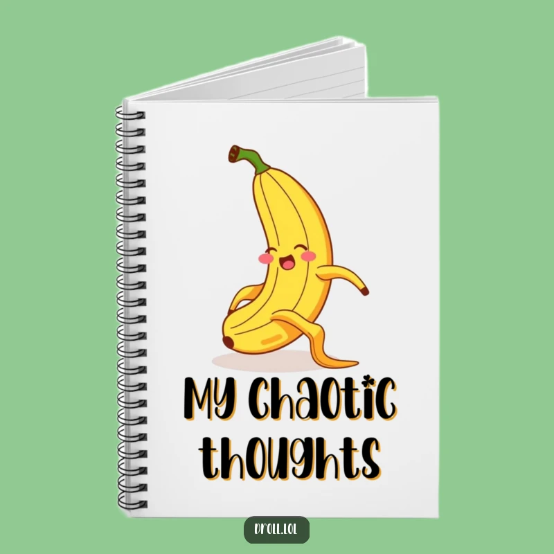 Funny Banana Slipping Notebook - Exaggerated Flair Journal Gift