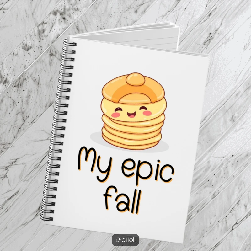 Funny Happy Pancake Notebook: A notebook featuring a happy pancake comically tumbling off a stack, inspiring funny notes.