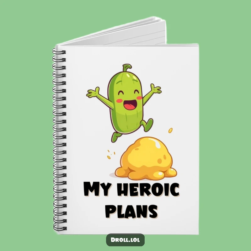 Funny Pickle Jump Notebook: Energetic Heroic Journal, Awesome Funny Gift