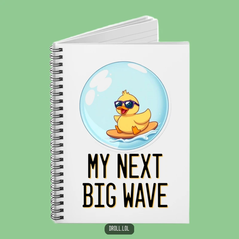 Funny Rubber Duck Surfing Bubble Notebook: Jot Down Ideas with Hilarious Flair