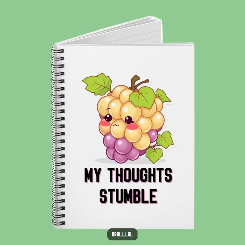 Funny Blushing Grape Notebook - Jot Down Your Awkward Thoughts