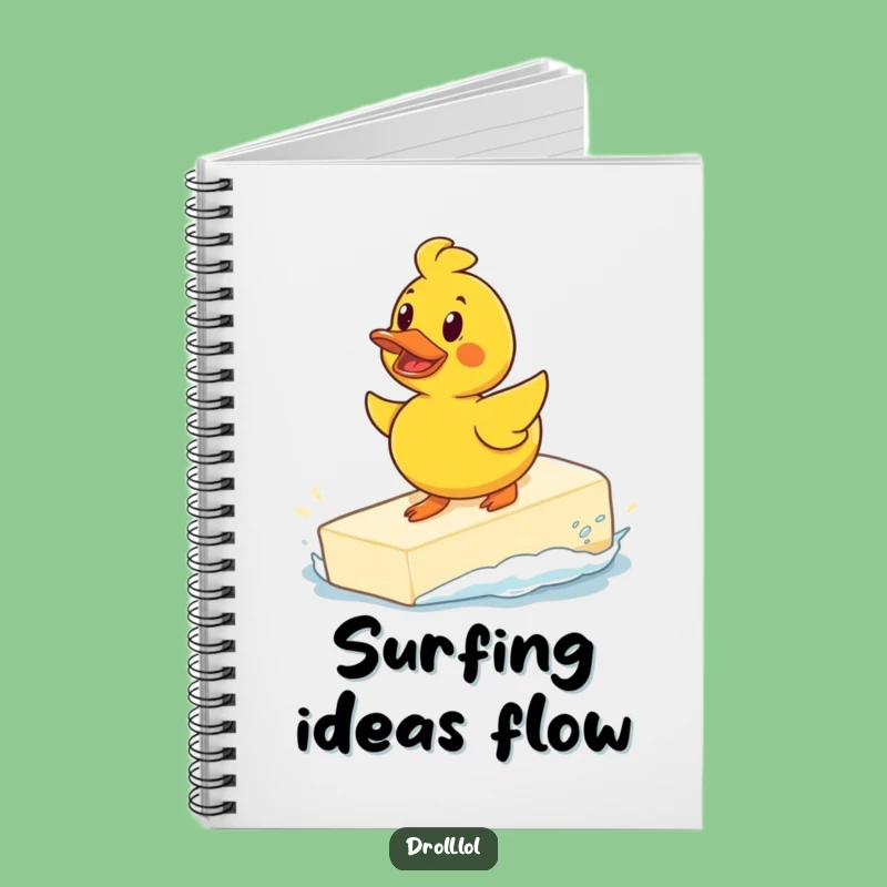 Funny Surfing Duck Notebook: Soap Rider Journal, a Hilarious Gift