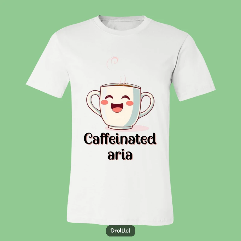Funny Opera Mug T-Shirt: Humorous Coffee Cup Singing, Perfect Gift for Performers