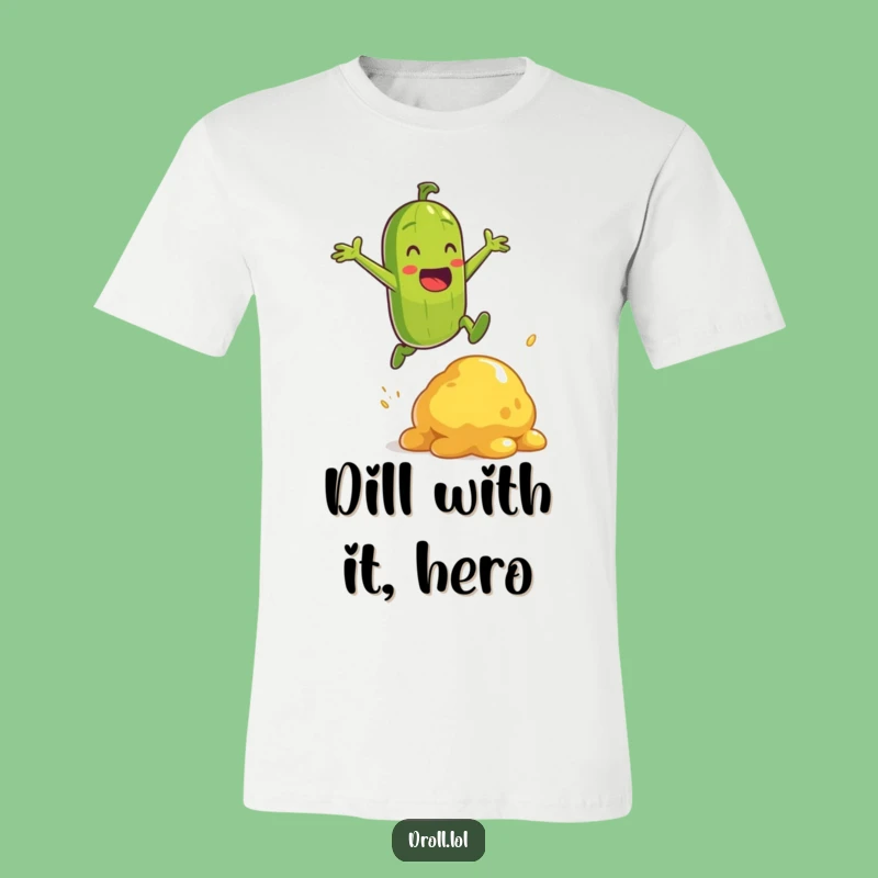 Funny Pickle Jump T-Shirt: Energetic Heroic Leap, Excellent Humorous Gift