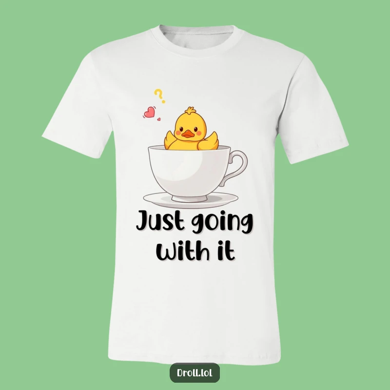 Funny Confused Duck Teacup T-Shirt - The Ultimate Funny Gift for Quack-tastic Fun!