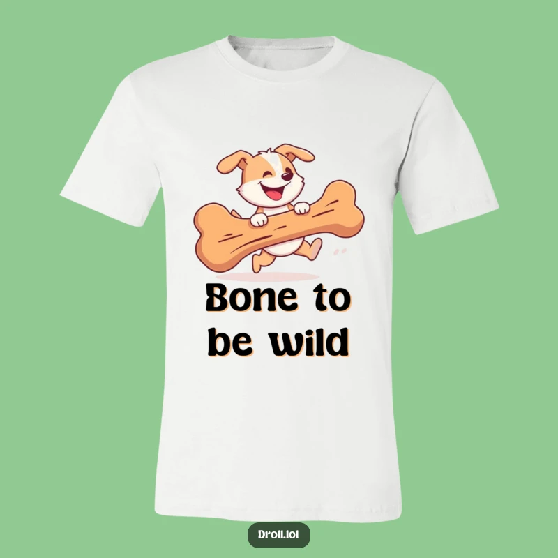 Funny Dog Bone Chase T-Shirt: Run for Fun - Hilarious Gift!