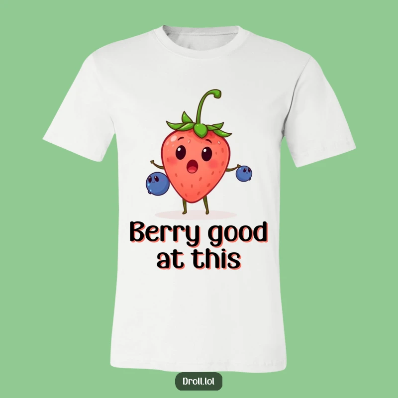 Funny Strawberry Juggling T-Shirt: Wear This Surprised Berry's Act
